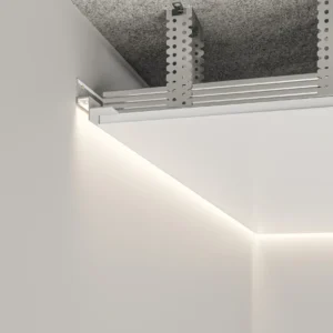 Aliuminis, paslėptas profilis luboms shadow gap su LED